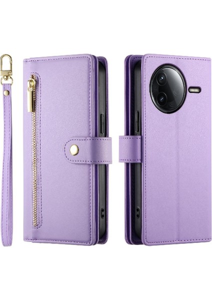 Xiaomi Poco F7 Pro Iş Crossbody Kayış Standı Cüzdan Için Flip Case (Yurt Dışından)