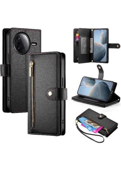 Xiaomi Poco F7 Pro Iş Crossbody Kayış Standı Cüzdan Için Flip Case (Yurt Dışından)