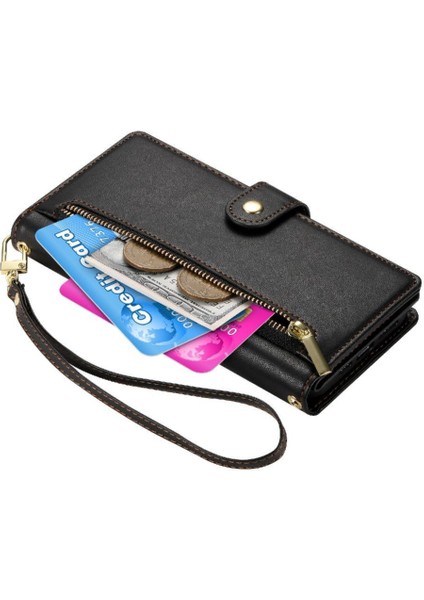 Xiaomi Poco F7 Pro Iş Crossbody Kayış Standı Cüzdan Için Flip Case (Yurt Dışından)
