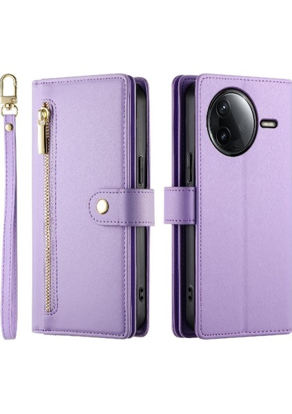 Xiaomi Poco F7 Ultra Crossbody Kayış Çok Fonksiyonlu Cüzdan Için Flip Case (Yurt Dışından)