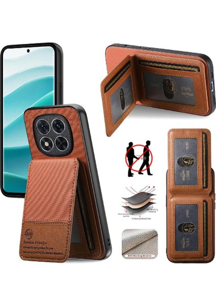 Xiaomi Redmi Note 14 Pro 5g Rfıd Engelleme Deri Çanta Cüzdan Için Kılıf (Yurt Dışından)
