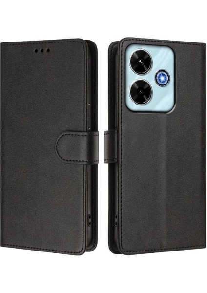 Xiaomi Poco M6 4g Kart Tutucu Manyetik Cüzdan Için Klasik Tarzı Flip Case (Yurt Dışından)