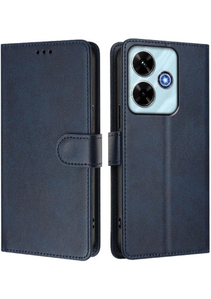 Xiaomi Poco M6 4g Kart Tutucu Manyetik Cüzdan Için Klasik Tarzı Flip Case (Yurt Dışından)
