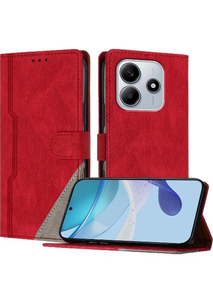 Xiaomi Redmi Note 14 4g Cüzdan Kart Yuvaları Için Kılıf Kapak Handy Standı Pu (Yurt Dışından)