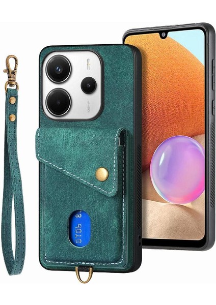 Xiaomi Redmi Note 14 4g Çok Fonksiyonlu Premium Deri Kordon Için Kılıf (Yurt Dışından)