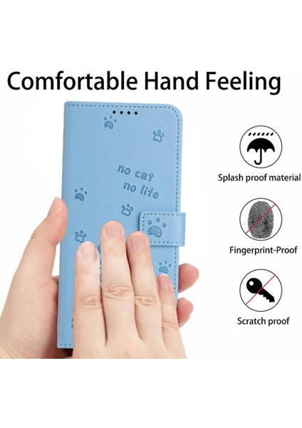 Xiaomi Poco F7 Ultra Sevimli Kedi Kart Tutucu Kickstand Deri Için Flip Case (Yurt Dışından)