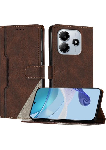 Xiaomi Redmi Note 14 4g Cüzdan Kart Yuvaları Için Kılıf Kapak Handy Standı Pu (Yurt Dışından)
