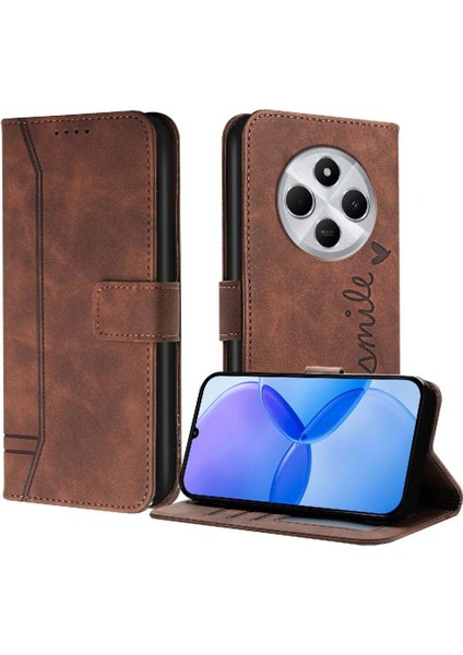 Xiaomi Poco C75 Flip Folio Cüzdan Manyetik Kapatma Kartı Pu Için Telefon Kılıfı (Yurt Dışından)