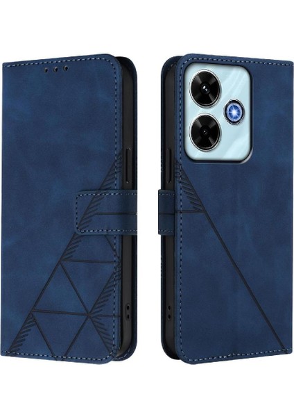 Xiaomi Poco M6 4g Pu Deri Flip Folio Kitap Koruyucu Kredi Için Kılıf (Yurt Dışından)