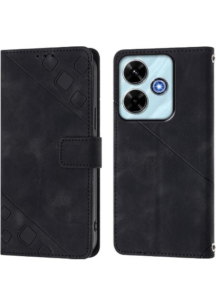 Xiaomi Poco M6 4g Manyetik Deri Kart Tutucu Cüzdan Kapak Kapak Için Kılıf (Yurt Dışından)