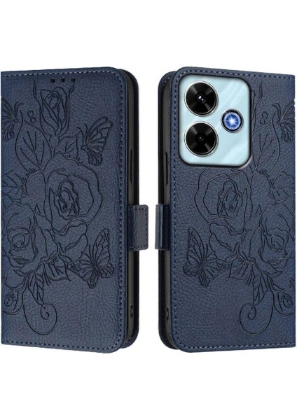Kredi Kartı ile Xiaomi Poco M6 4g Pu Deri Manyetik Cüzdan Için Kılıf (Yurt Dışından)