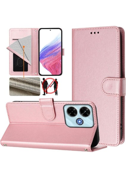 Xiaomi Poco M6 4g Kart Tutucu Manyetik Cüzdan Için Klasik Tarzı Flip Case (Yurt Dışından)