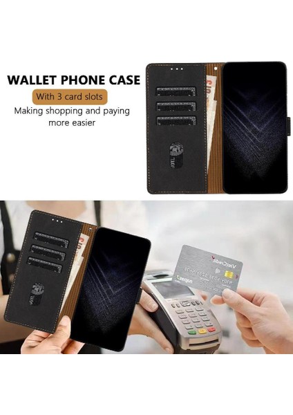 Xiaomi Redmi Note 14 4g Cüzdan Kart Yuvaları Için Kılıf Kapak Handy Standı Pu (Yurt Dışından)