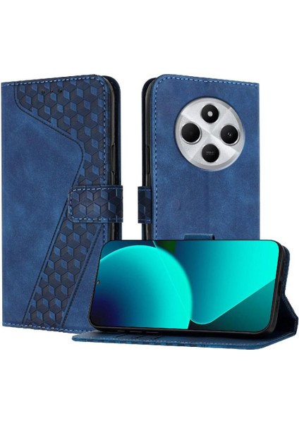 Xiaomi Poco C75 Manyetik Flip Folio Cüzdan Kickstand Kart Için Telefon Kılıfı (Yurt Dışından)