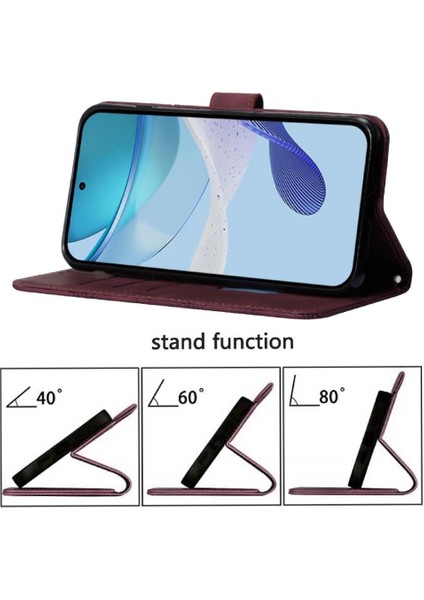 Xiaomi Poco M6 4g Pu Deri Flip Folio Kitap Koruyucu Kredi Için Kılıf (Yurt Dışından) modelleri
