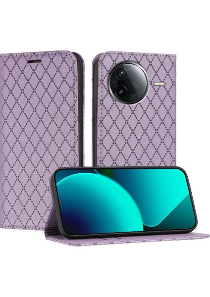 Xiaomi Poco F7 Pro Manyetik Kabuk Iş Çevirme Cüzdan Kart Yuvaları (Yurt Dışından)