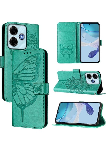 Xiaomi Poco M6 4g Kabartma Kelebek Premium Deri Manyetik Için Kılıf (Yurt Dışından) indirimleri