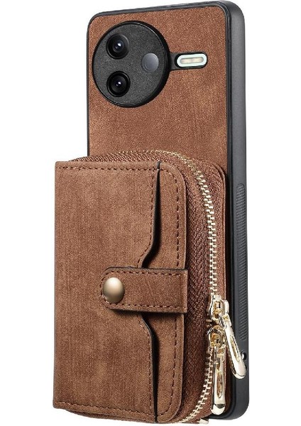 Xiaomi Poco F7 Pro Fermuar Kapatma Ayarlanabilir Kordon Standı 7 Kart (Yurt Dışından)