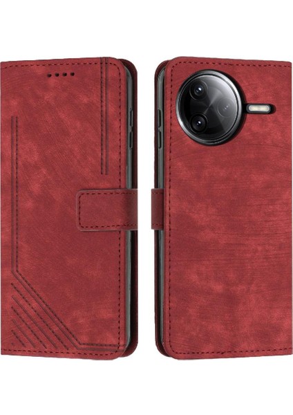 Xiaomi Poco F7 Ultra Pu Deri Cüzdan Kart Ekleme Için Flip Case (Yurt Dışından)