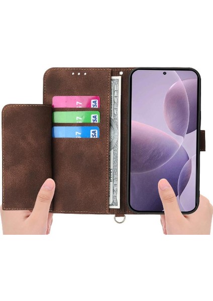 Xiaomi Poco F7 Ultra Çoklu Kredi Kartı Yuvaları Bileklik Için Flip Case (Yurt Dışından)