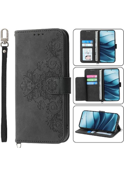 Xiaomi Redmi Note 14 4g Çoklu Kredi Kartı Yuvaları Bileklik Için Flip Case (Yurt Dışından)