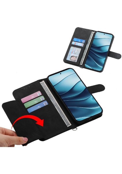 Xiaomi Redmi Note 14 4g Çoklu Kredi Kartı Yuvaları Bileklik Için Flip Case (Yurt Dışından)