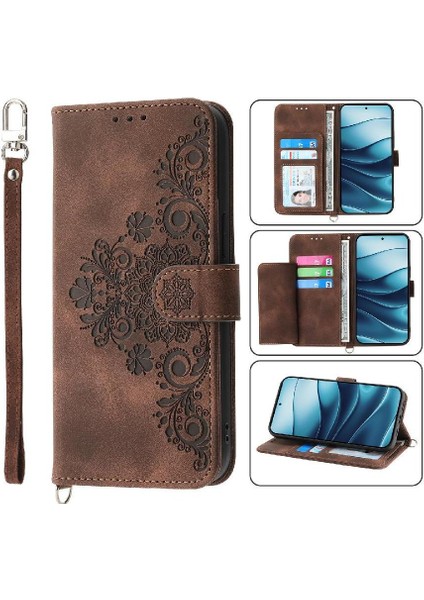 Xiaomi Redmi Note 14 4g Çoklu Kredi Kartı Yuvaları Bileklik Için Flip Case (Yurt Dışından)