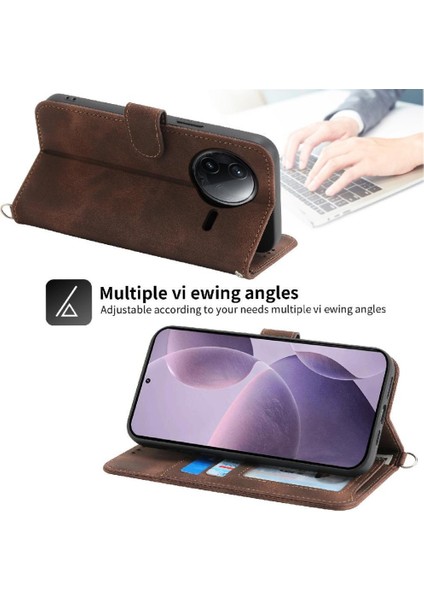 Xiaomi Poco F7 Ultra Çoklu Kredi Kartı Yuvaları Bileklik Için Flip Case (Yurt Dışından)