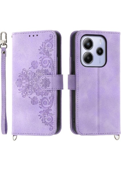 Xiaomi Redmi Note 14 4g Çoklu Kredi Kartı Yuvaları Bileklik Için Flip Case (Yurt Dışından)