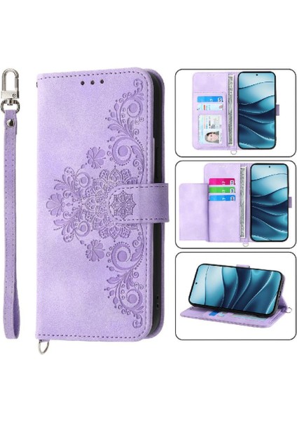 Xiaomi Redmi Note 14 4g Çoklu Kredi Kartı Yuvaları Bileklik Için Flip Case (Yurt Dışından)