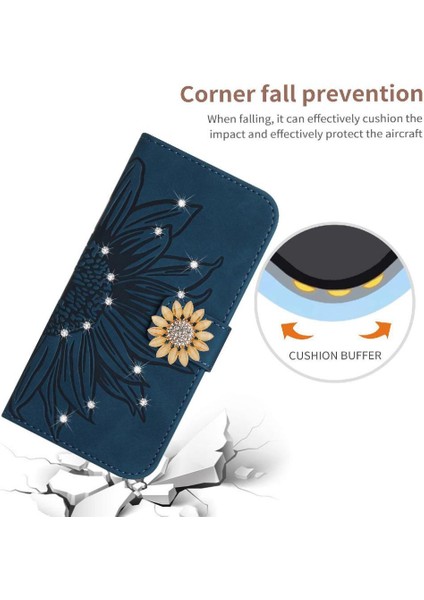 Xiaomi Redmi Not Için Flip Case 14 Pro 4g Deri Cüzdan Ayçiçeği ile Bir (Yurt Dışından)