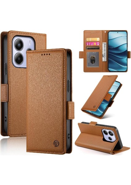 Xiaomi Redmi Note 14 4g Kartvizit Yuvaları Günlük Kullanım Cüzdanı Için Flip Case (Yurt Dışından)