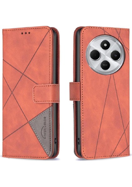Xiaomi Poco C75 Kart Tutucu Kickstand Darbeye Dayanıklı Manyetik Pu Için Flip Case (Yurt Dışından)