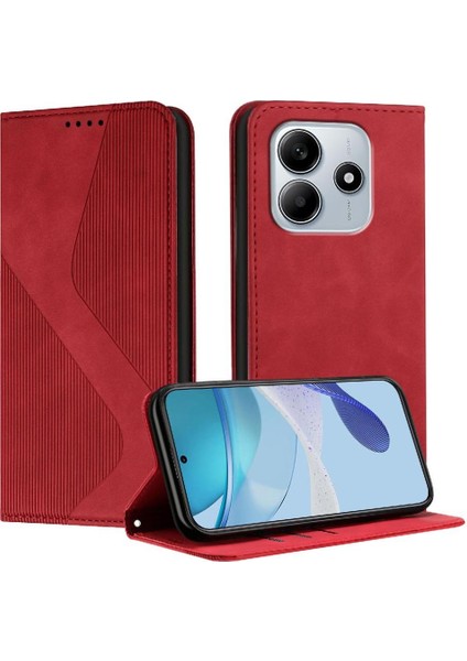 Xiaomi Redmi Note 14 4g Kart Yuvaları Tutucu Manyetik Folio Kapak Pu Için Kılıf (Yurt Dışından)