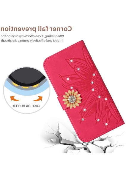 Xiaomi Redmi Not Için Flip Case 14 Pro 4g Deri Cüzdan Ayçiçeği ile Bir (Yurt Dışından)