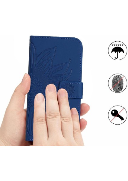 Xiaomi Redmi Note 14 4g Lüks Pu Deri Kabartmalı Ayçiçeği Için Kılıf (Yurt Dışından)