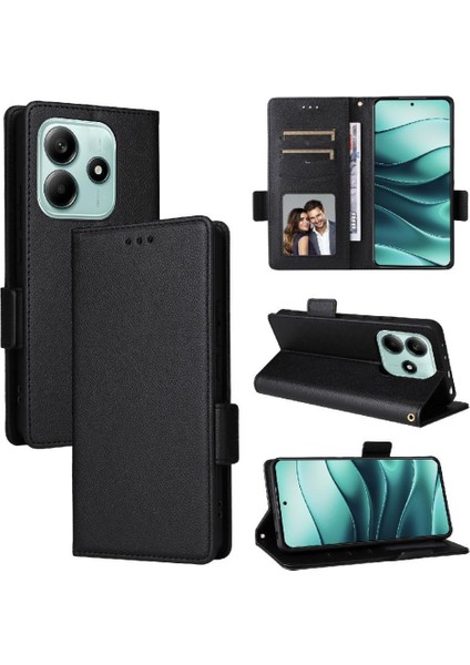 Xiaomi Redmi Note 14 4g Manyetik Kart Yuvaları Tutucu Cüzdan Pu Için Flip Case (Yurt Dışından)