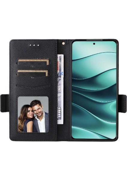 Xiaomi Redmi Note 14 4g Manyetik Kart Yuvaları Tutucu Cüzdan Pu Için Flip Case (Yurt Dışından)