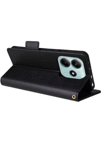 Xiaomi Redmi Note 14 4g Manyetik Kart Yuvaları Tutucu Cüzdan Pu Için Flip Case (Yurt Dışından)