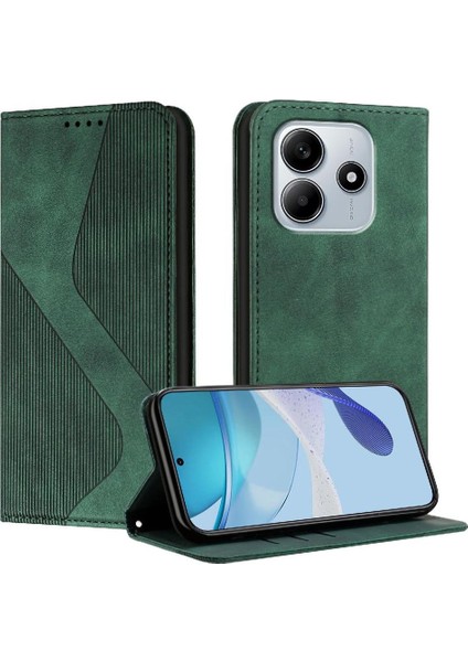 Xiaomi Redmi Note 14 4g Kart Yuvaları Tutucu Manyetik Folio Kapak Pu Için Kılıf (Yurt Dışından)