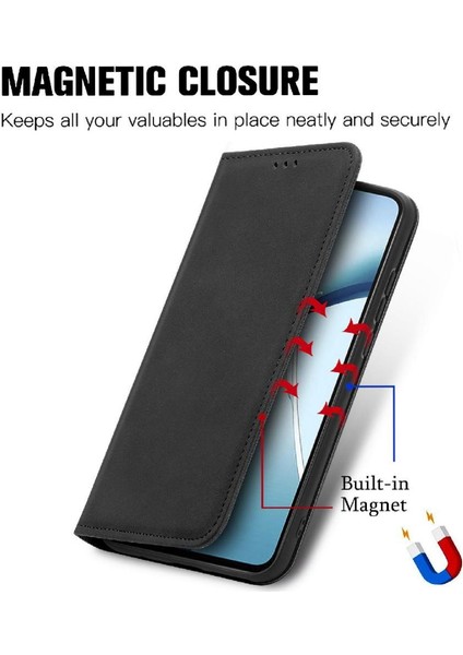 Xiaomi Redmi Note 14 4g Deri Çanta Cüzdan Basit Iş Için Flip Case (Yurt Dışından)