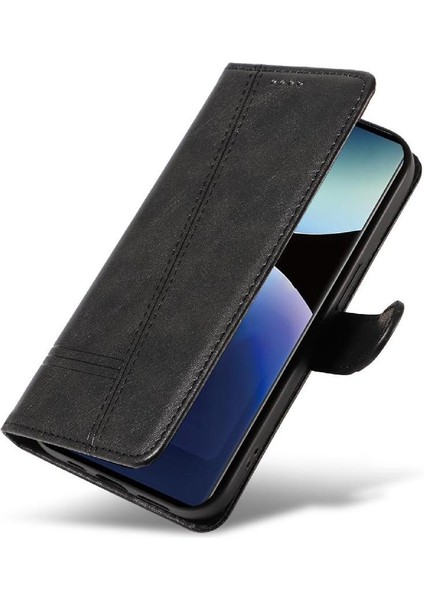 Kredi Kartı Yuvası ile Xiaomi Redmi Not 14 Pro 4g Için Filp Durumda Preslenmiş Pu (Yurt Dışından)