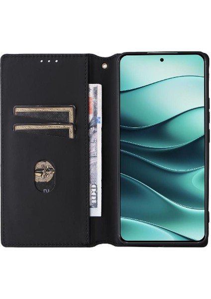 Xiaomi Redmi Note 14 4g/5g 3D Desen Pu Deri Kart Yuvaları Için Flip Case (Yurt Dışından)