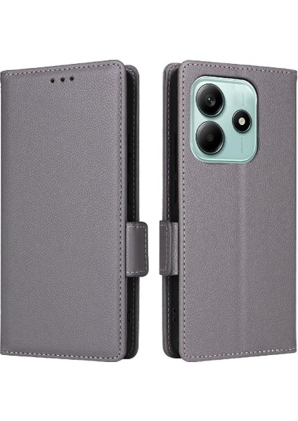 Xiaomi Redmi Note 14 4g Manyetik Kart Yuvaları Tutucu Cüzdan Pu Için Flip Case (Yurt Dışından)