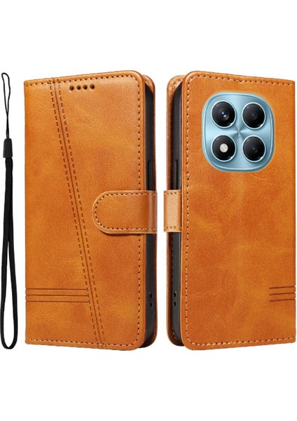 Kredi Kartı Yuvası ile Xiaomi Redmi Not 14 Pro 4g Için Filp Durumda Preslenmiş Pu (Yurt Dışından)