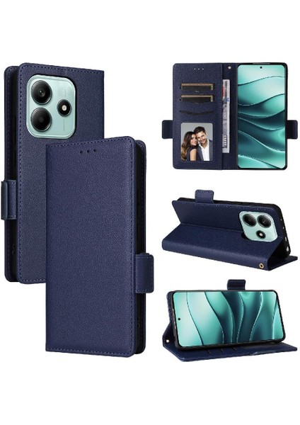 Xiaomi Redmi Note 14 4g Manyetik Kart Yuvaları Tutucu Cüzdan Pu Için Flip Case (Yurt Dışından)