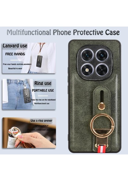 Şişe Açacağı ile Xiaomi Redmi Note 14 Pro 5g Premium Pu Deri Için Kılıf (Yurt Dışından)