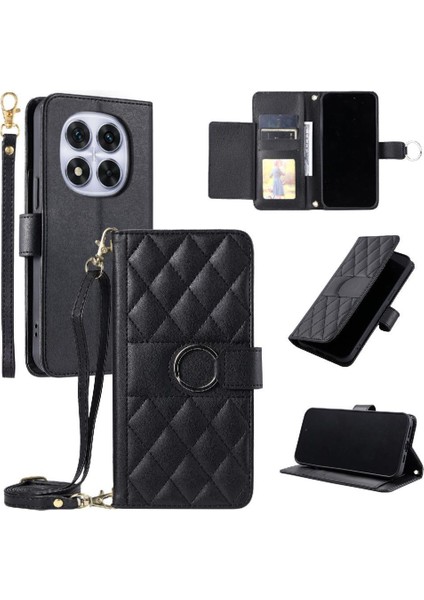 Xiaomi Redmi Note 14 Pro 5g Manyetik Pu Deri Uzun Kayış Için Flip Case (Yurt Dışından)