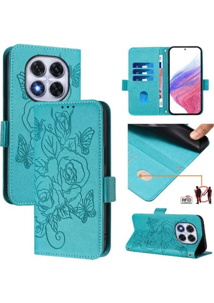 Kredi Kartı Yuvası ile Xiaomi Redmi Note 14 Pro 5g Pu Deri Için Kılıf (Yurt Dışından)