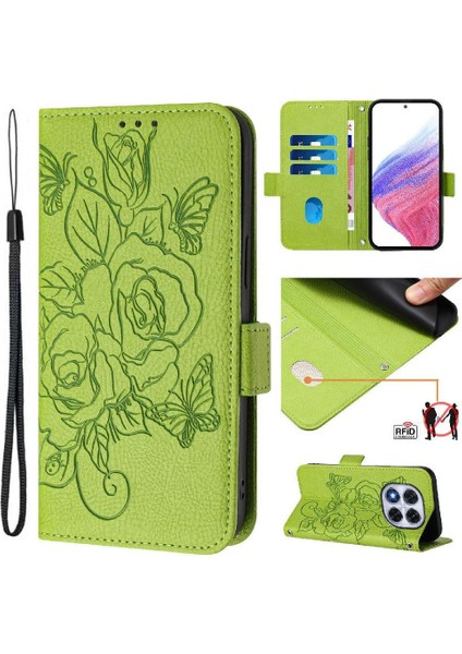 Kredi Kartı Yuvası ile Xiaomi Redmi Note 14 Pro 5g Pu Deri Için Kılıf (Yurt Dışından)